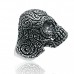 Массивный серебряный перстень 925 пробы "Твердый череп"